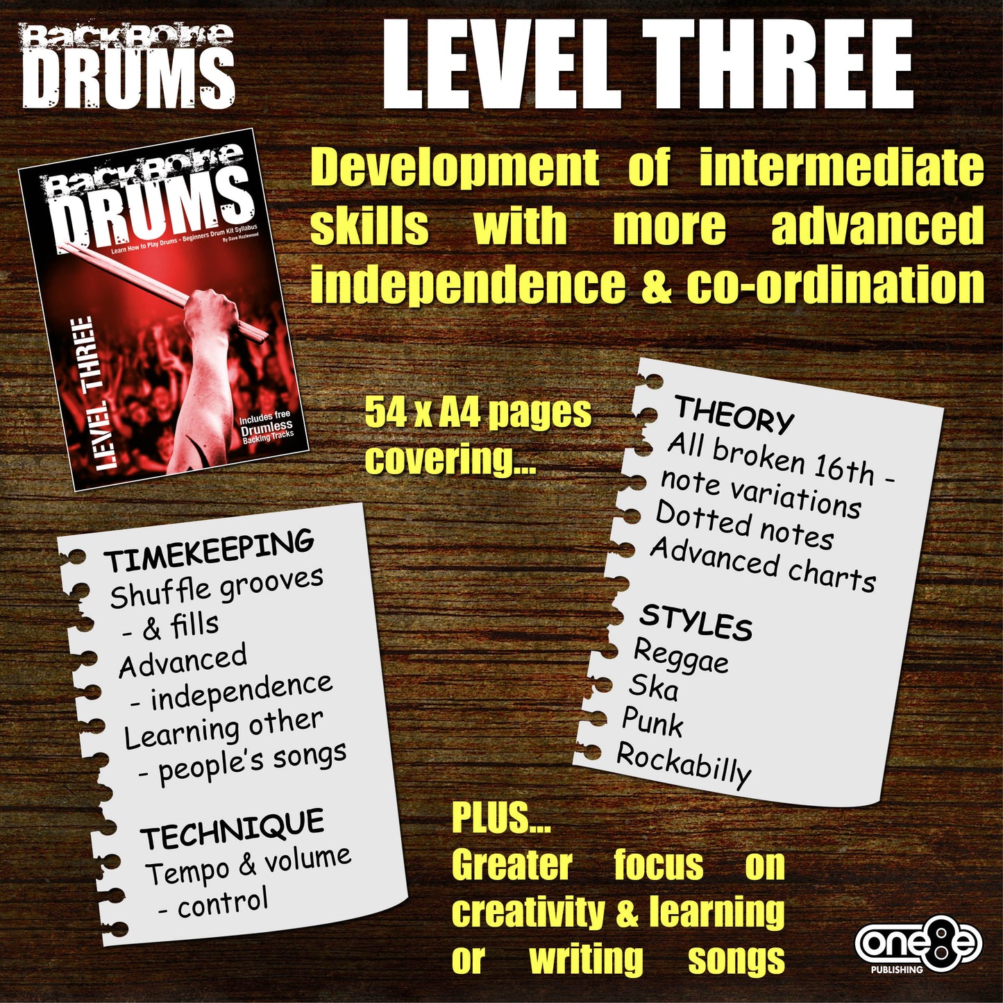 Backbone Drums Teacher Pack - Six books plus access to download all drumless backing tracks