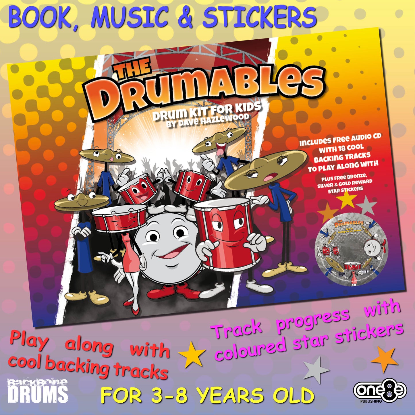 Backbone Drums Teacher Pack - Six books plus access to download all drumless backing tracks